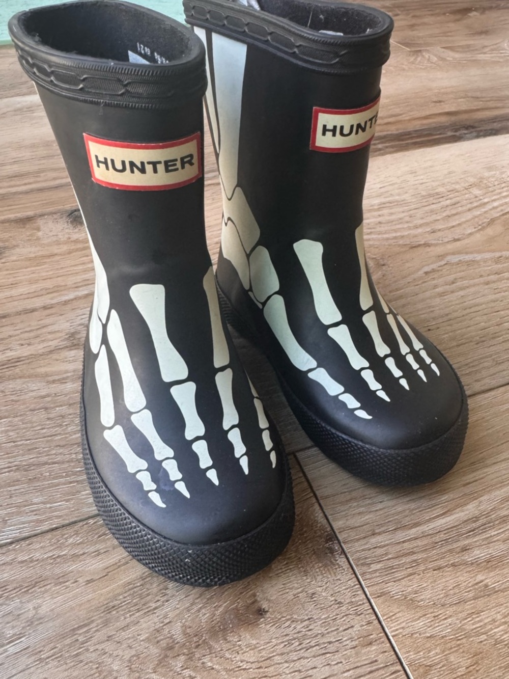 Hunter Skeleton Toddler Rain Boots UK 4/US 5
